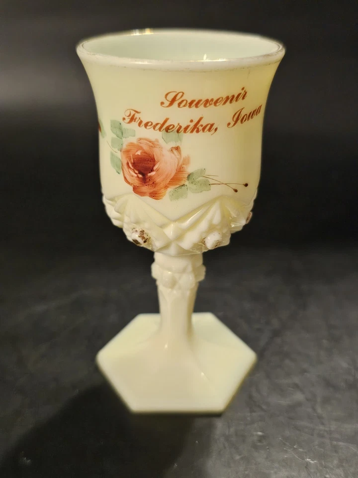 FREDERIKA IOWA Souvenir Cordial Jefferson Natillas Vidrio Diamante con Clavija 1904-1915 Foto 3 de 4