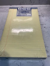 Pen-Tab Legal Ruled Perforated Pads - 12 Pack (50 Sheets) Canary -  New