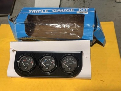 2'' 52mm Triple Gauge Oil Pressure Gauge Water Temp Gauge Volt Gauge With Sensor