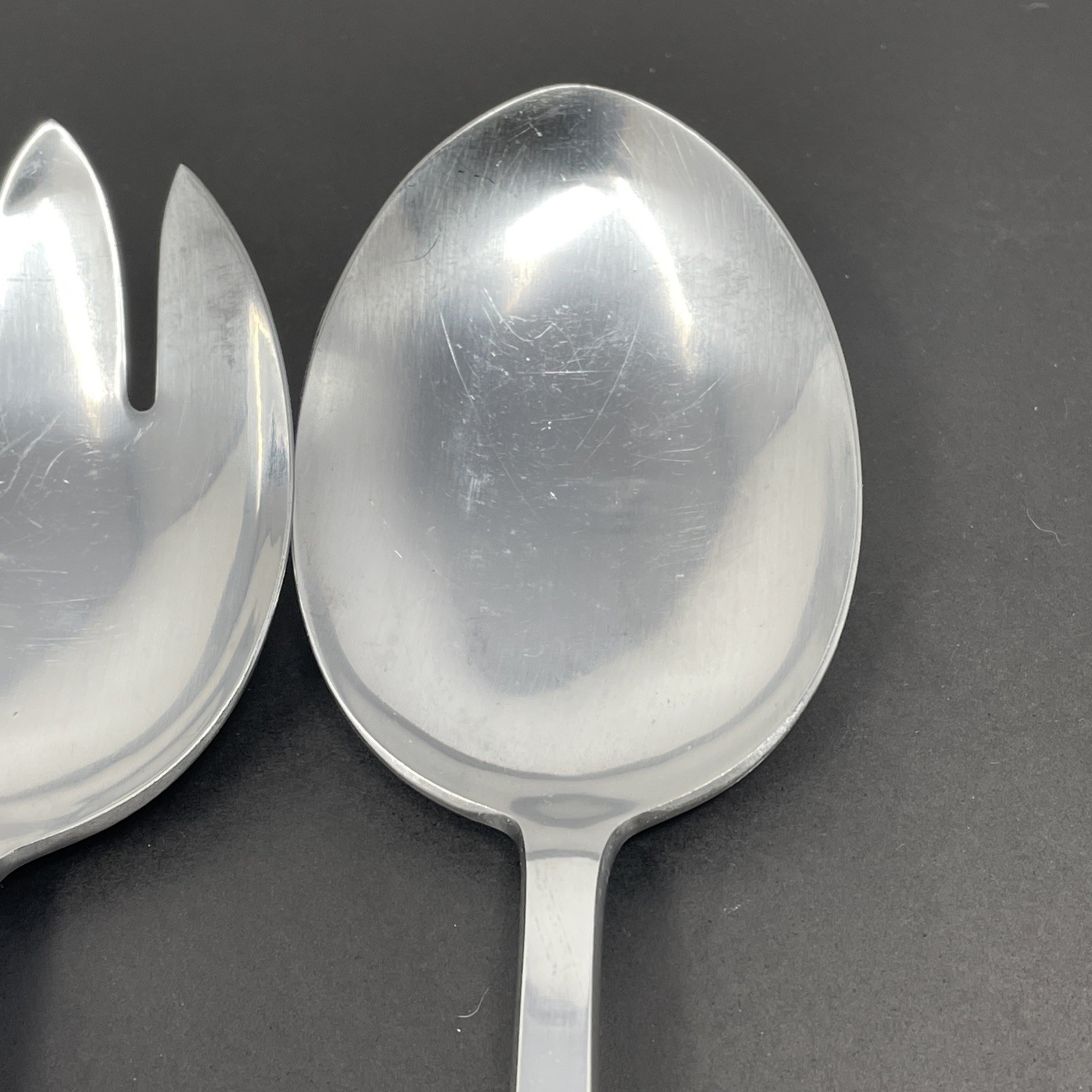GENSE Facette Salad Server Fork and Spoon and Solid Serving Spoon 18/8 Sweden