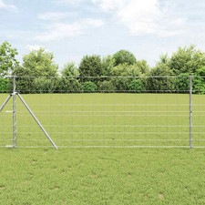 Fence Posts Heavy Duty Weatherproof Galvanized Steel 2500x100cm Rectangular 26pc