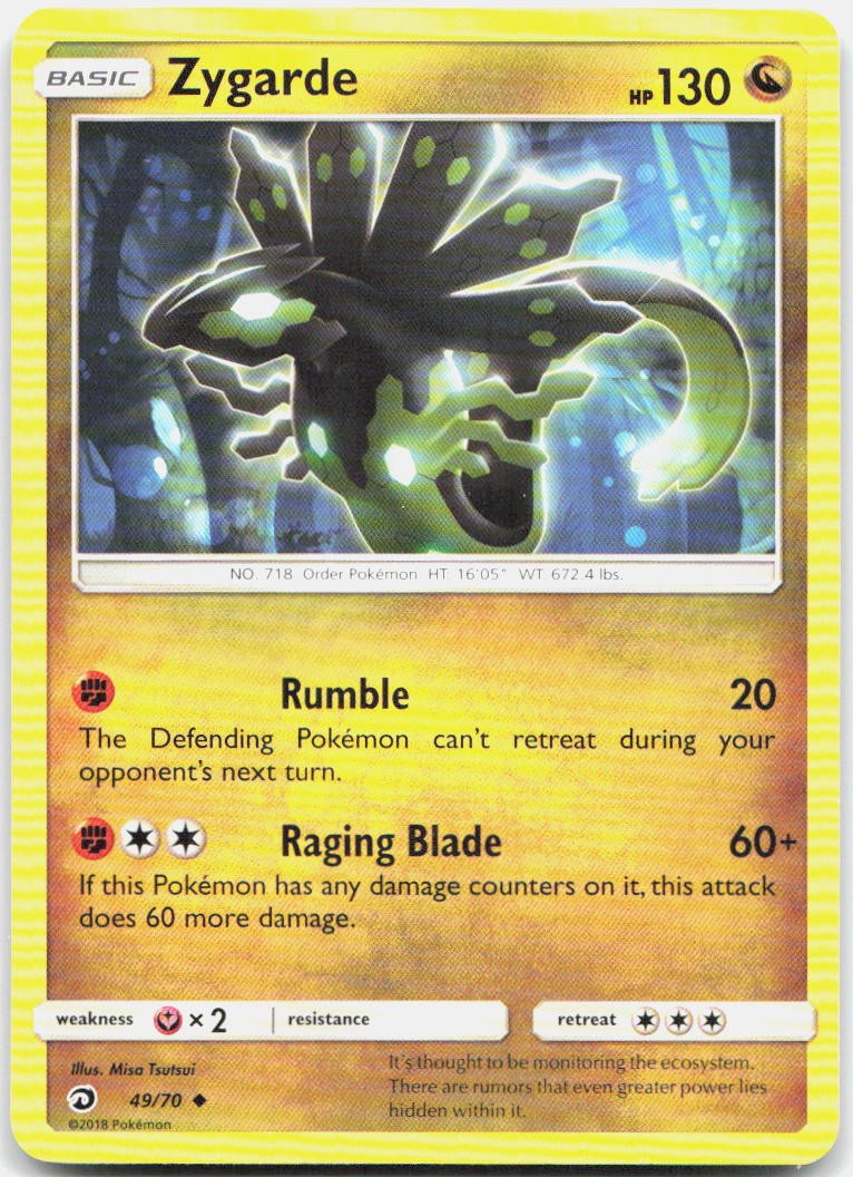 Zygarde 49/70 Uncommon Dragon Majesty Pokemon LP