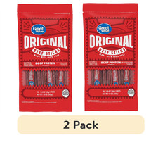 (2 PACK) Great Value Original Beef Sticks, 10 oz, 10 Count