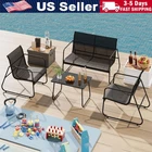 4pcs Patio Conversation Set Patio Furniture Patio Sofa Set Outdoor Chat Set