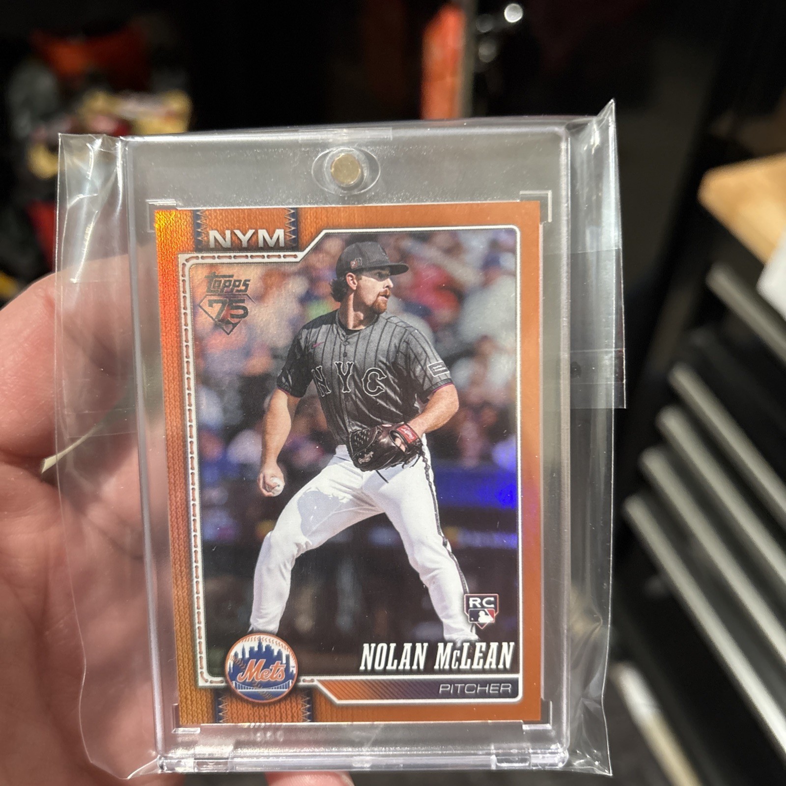 2026 Topps Series 1 Nolan McLean 214 Orange Rainbow Foil /25