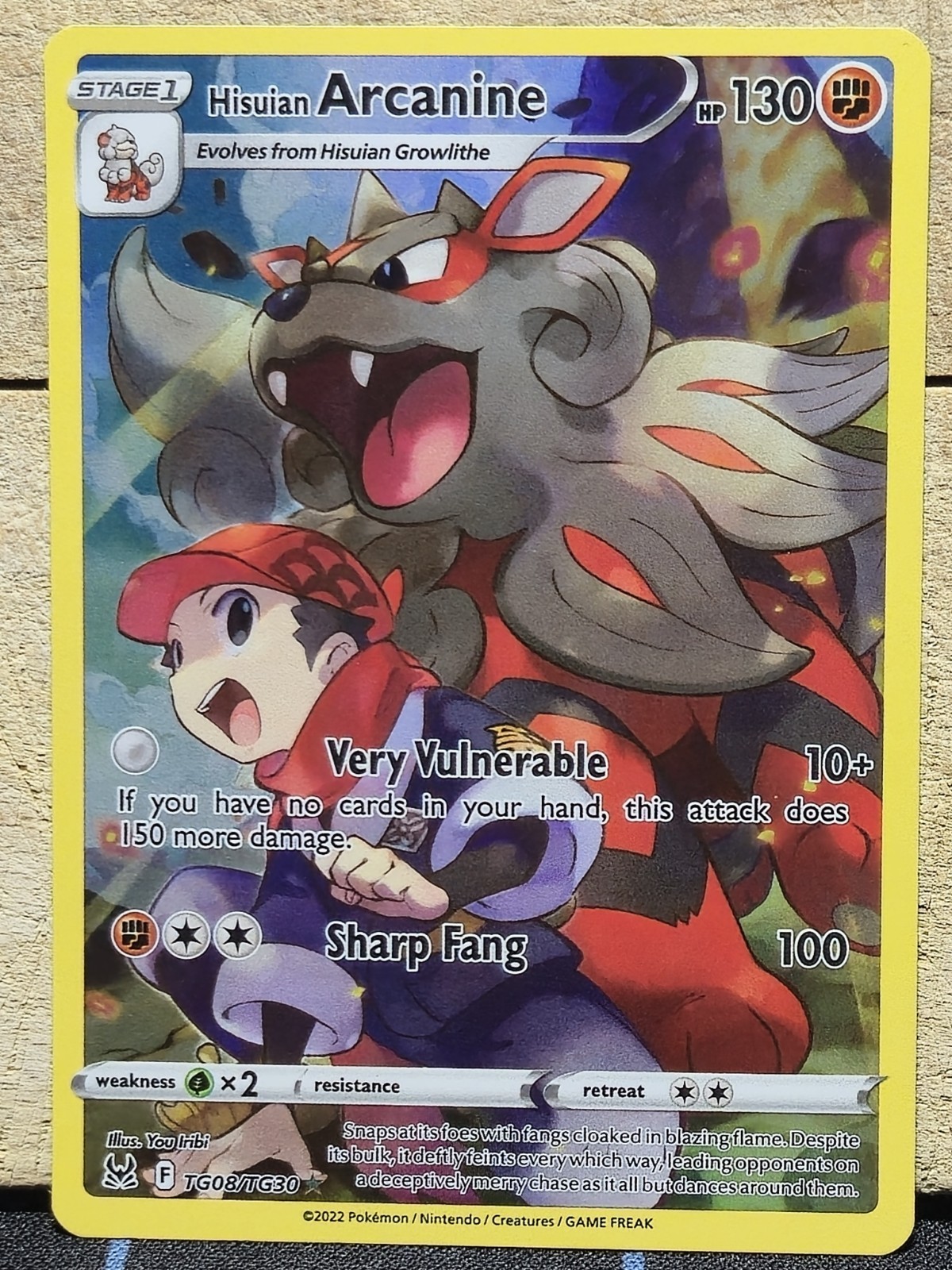 Hisuian Arcanine TG08/TG30 Swsh11: Lost Origin Trainer Gallery Holo