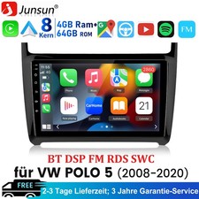 8kern DAB+ Für VW Polo 6R 6C 2009-2017 Autoradio GPS NAVI DAB Android BT Carplay