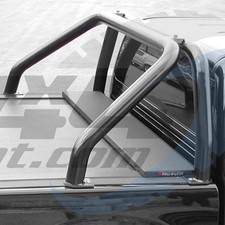 Toyota Hilux 2005-2016 Black Powder Coated Single Hoop Sports Roll Bar