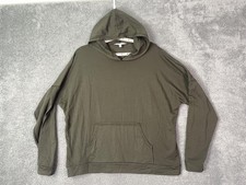 Fashion Muse Hoodie Womens Large Green Light Kanga Pocket Rayon Stretch USA Made