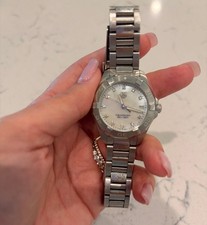 TAG Heuer Aquaracer White Mother of Pearl Women's Watch - WAF1415.BA0813