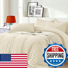 Easthome Queen Comforter Set 7 Piece - Soft Bed in a Bag Queen Size Comforter Se