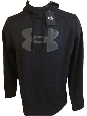 Under Armour Fleece Big Logo Men 1373352 Black LT Large Tall Pullover  Hoodie