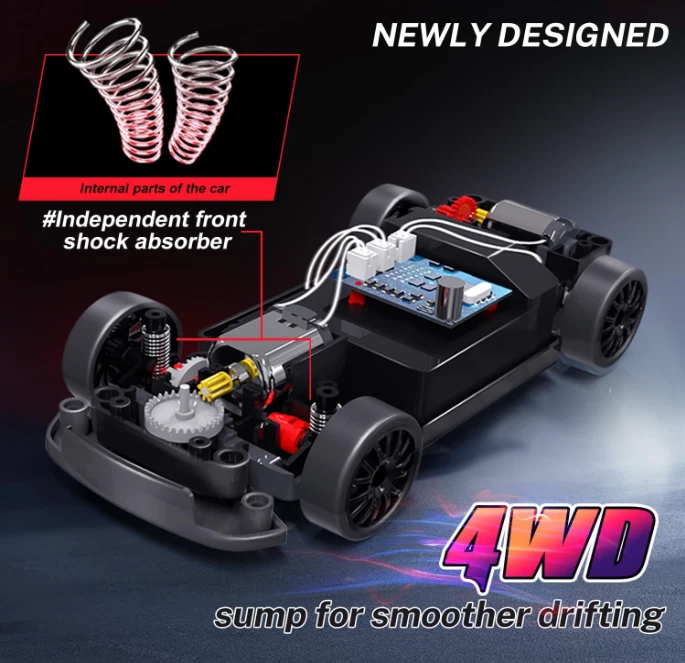 1:24 4WD RC Racing Car 2.4G 20KM/H Brushless High Speed Remote Control Drift Car - Image 2 of 4