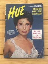 Rare! HUE Magazine April 1956 Cover Lena Horne