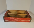 1976 Vintage Coca Cola Wooden Red 24 Count Soda Pop Bottle Carrying Crate