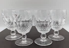 Set of 4 Vintage Waterford Colleen Cut Crystal Water Goblet Glasses 5.25"