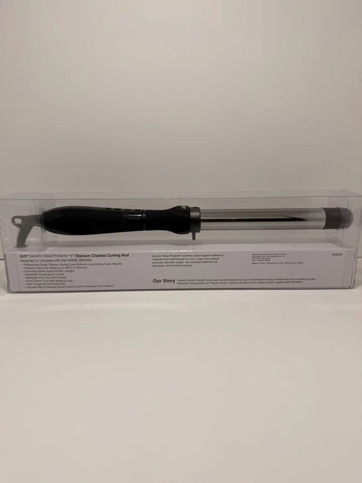 GVP Ionic 1" Titanio Clipless Rizador Rod/Hierro (artículo SELLADO-totalmente nuevo) Foto 2 de 4