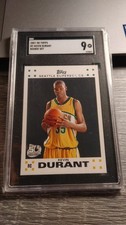 2007 TOPPS ROOKIE CARD #2 KEVIN DURANT RC SGC 9. rookie card picture