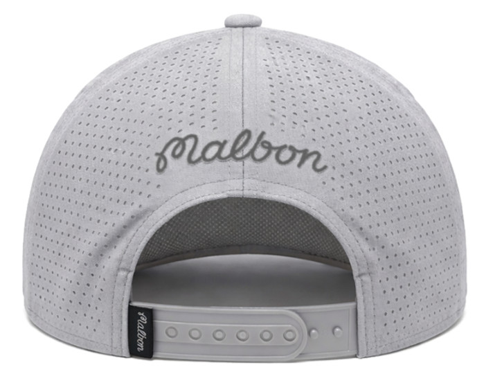 Malbon Golf Vietnam Collection Logo Snapback Hat Cap - Grey - Sun Conical Hat image 3