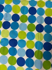 MICHAEL MILLER FABRIC~Mark Hordyszynski Lime Blue Disco Dots Retro  3 Yards