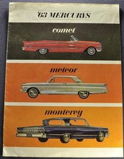1963 Mercury Brochure Monterey S-55 Meteor S-33 Comet S-22 Wagon Original 63 1963 Mercury Brochure Monterey S-55 Meteor S-33 Comet S-22 Wagon Original 63