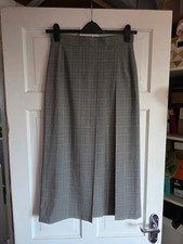 UNIQLO Grey Black Pleated Check Maxi Skirt Size M