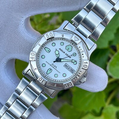 Vintage Seiko Alba Aqua Gear Divers 20 Bar Japan Made Men Quartz