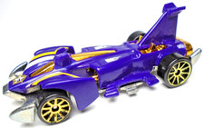 2009 HOT WHEELS JET THREAT 4.0 PURPLE & GOLD 1:64 DIECAST 2 3/4" RACE CAR