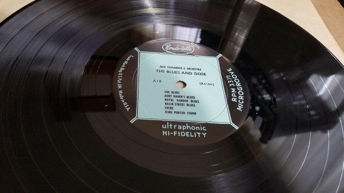 33RPM Rondolette Jack Teagarden - The Blues And Dixie, clean nice