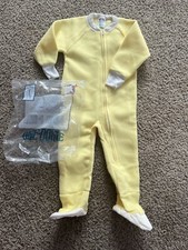 Vintage Okie Dokie Blanket Sleeper Toddler 3T Yellow, 28-32 Pounds