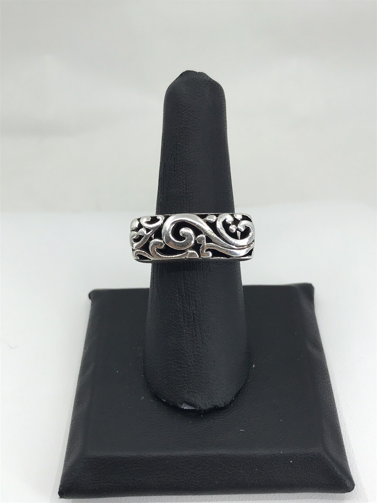 Scrollwork Square Top Rectangle Ring Sterling Sil… - image 7
