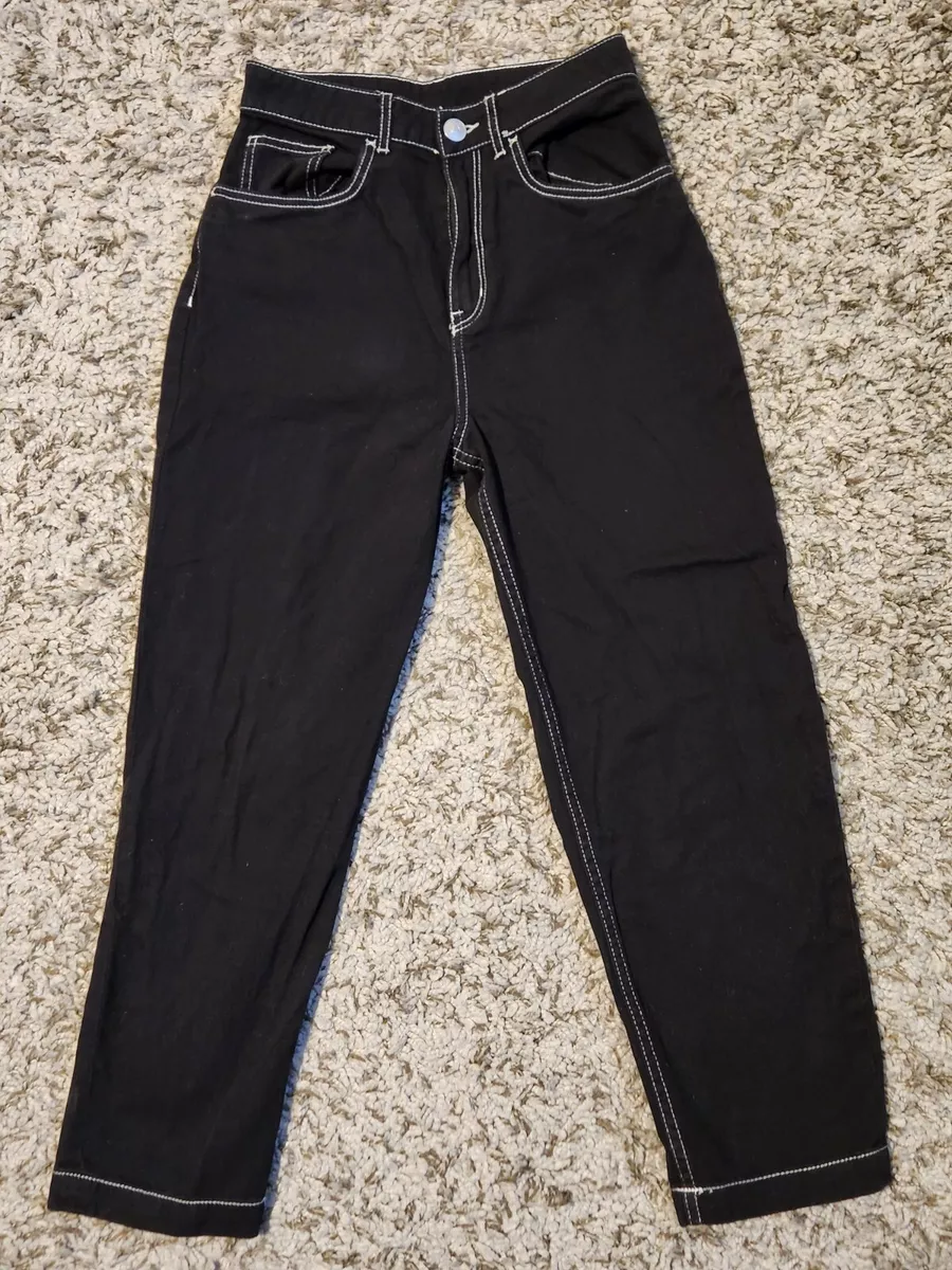 Jeans one black hotsell leg one white