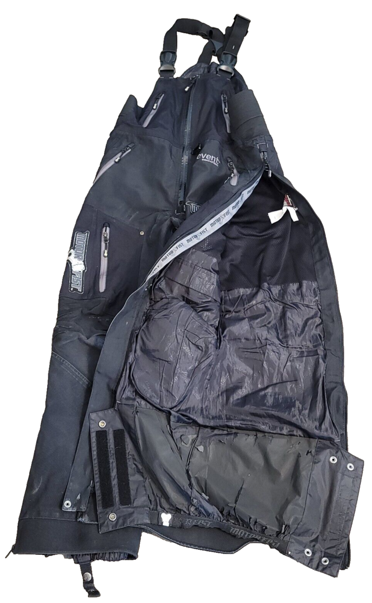 Motorfist Rekon Bibs Event Waterproof Fabric Small Black Full Side