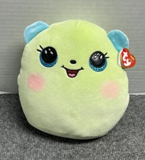 Ty Squish-A-Boo Clover 9" Green Bear Plush