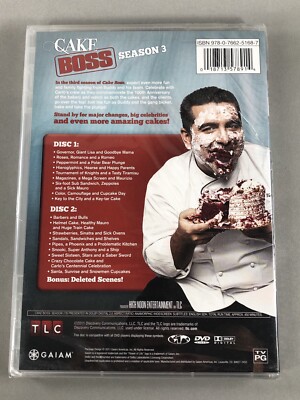 Cake Boss Season 3 (DVD, 2-Disc Set) New Sealed TLC Buddy Valastro