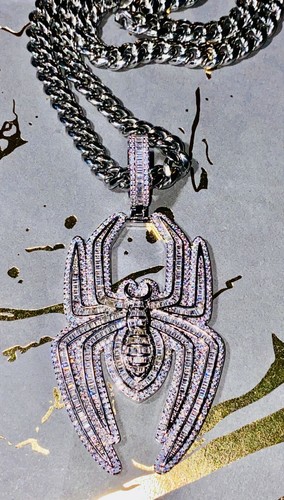 SPIDER ANIMAL Iced Ice Men Women Silver 