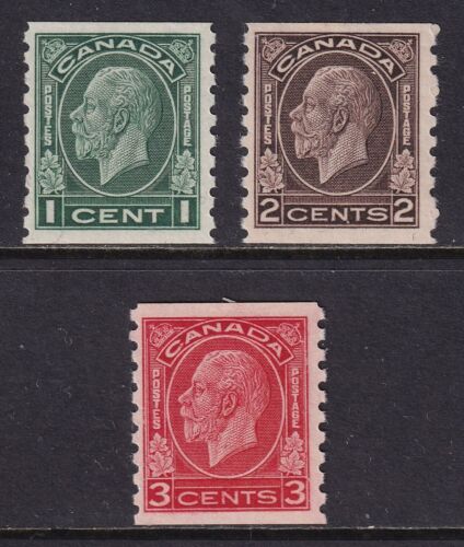 CANADA 1932-33 KGV timbres à bobine Imperf x Perf 81⁄2 lot de 3 SG 326-328 MH* (CV £55) - Photo 1 sur 1