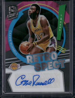 2021-22 Panini Spectra #RSA-CZR Cazzie Russell RetroSpect Autographs #/99