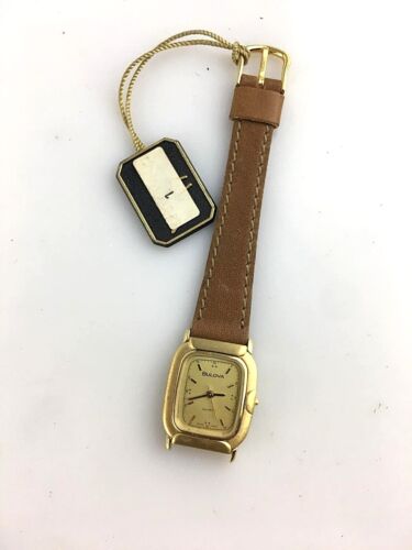BULOVA QUARTZ WOMEN WATCH TIME ONLY 21MM CASE NON WORKING PARTS  - Picture 1 of 3