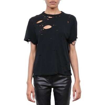 Tシャツ・カットソー Amiri Crop T-shirt AMIRI embroidered-logo Cropped T-shirt | Black | FARFETCH