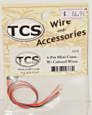 TCS 1410 4-pin Mini Connector w/Colored Wires NEW