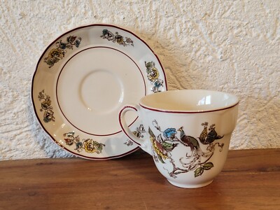 2.4 Grindley of Stoke Royal Tudor Kaffeetasse + Untere * Exotic Bird * England