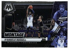2020-21 Panini Mosaic D’Angelo Russell Montage insert card Timberwolves