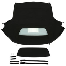 For Honda S2000 1999-2009 2002 Convertible Soft Top & Heated Glass Window Black