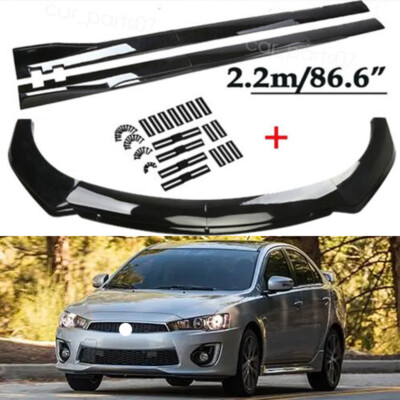 For Mitsubishi Lancer Front Bumper Lip Splitter Spoiler Side Skirt Body Kit