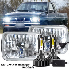 Pair 7x6 For 1995 96 97 Nissan Pickup Hardbody Led Headlight Hilo Sealed Beam