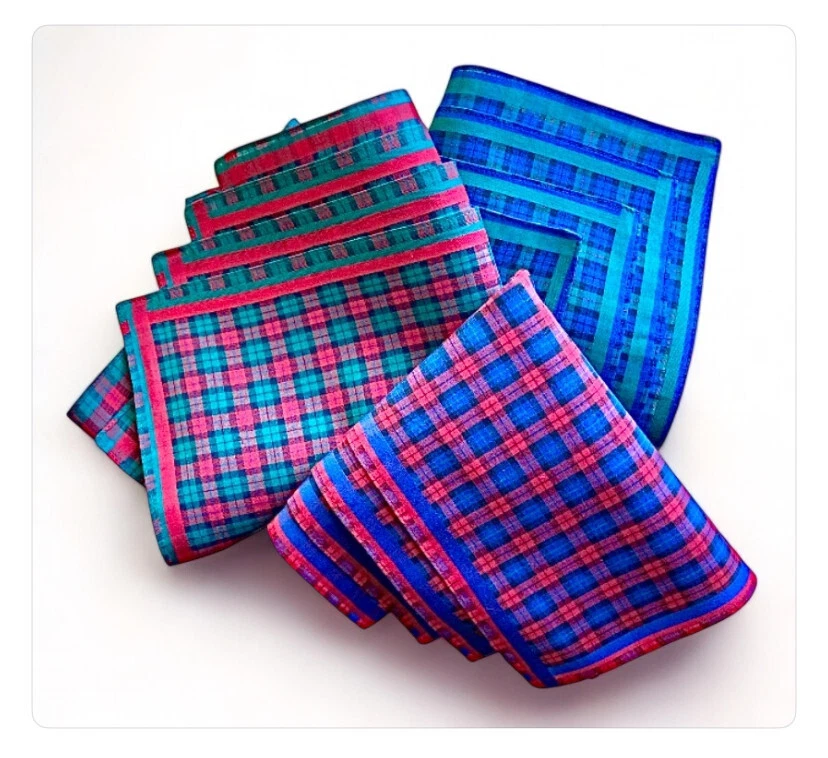 MILLIONEN-OLLY 12 HERREN STOFF TASCHENTÜCHER⭐100% BAUMWOLLE⭐MODELL SE 22-4⭐HANDKERCHIEFS⭐WOW