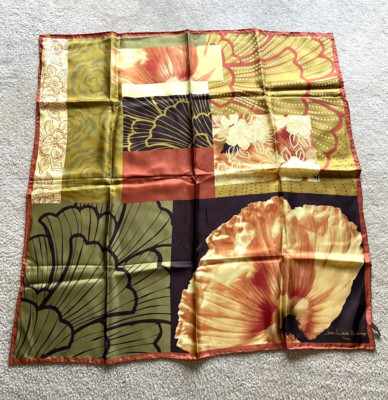 Vintage '80s JEAN-LOUIS SCHERRER Paris 34'' Silk Scarf Shawl France Original Bag