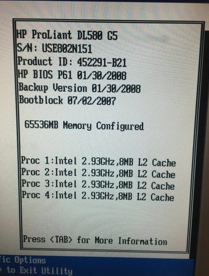 HP DL580 G5 4x Xeon Quad Core 2.93GHz 64GB RAM 2x72GB HD - Image 4 of 4