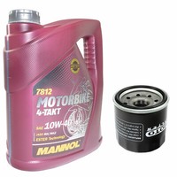 4 Liter MotoröL Set 10W40 ÖLfilter MF204 FüR Arctic Cat Kawasaki KFX Yamaha YFM